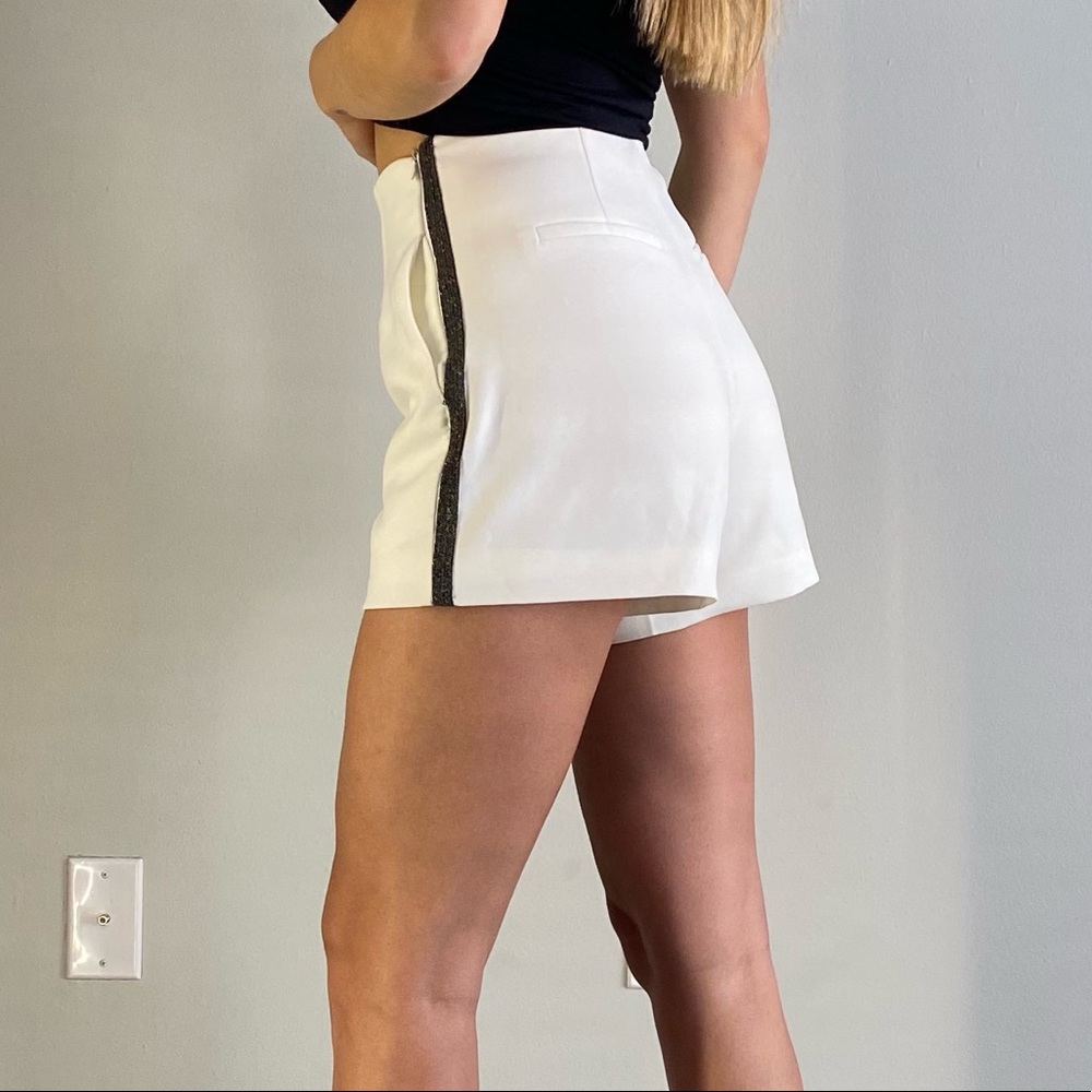 White classic shorts.